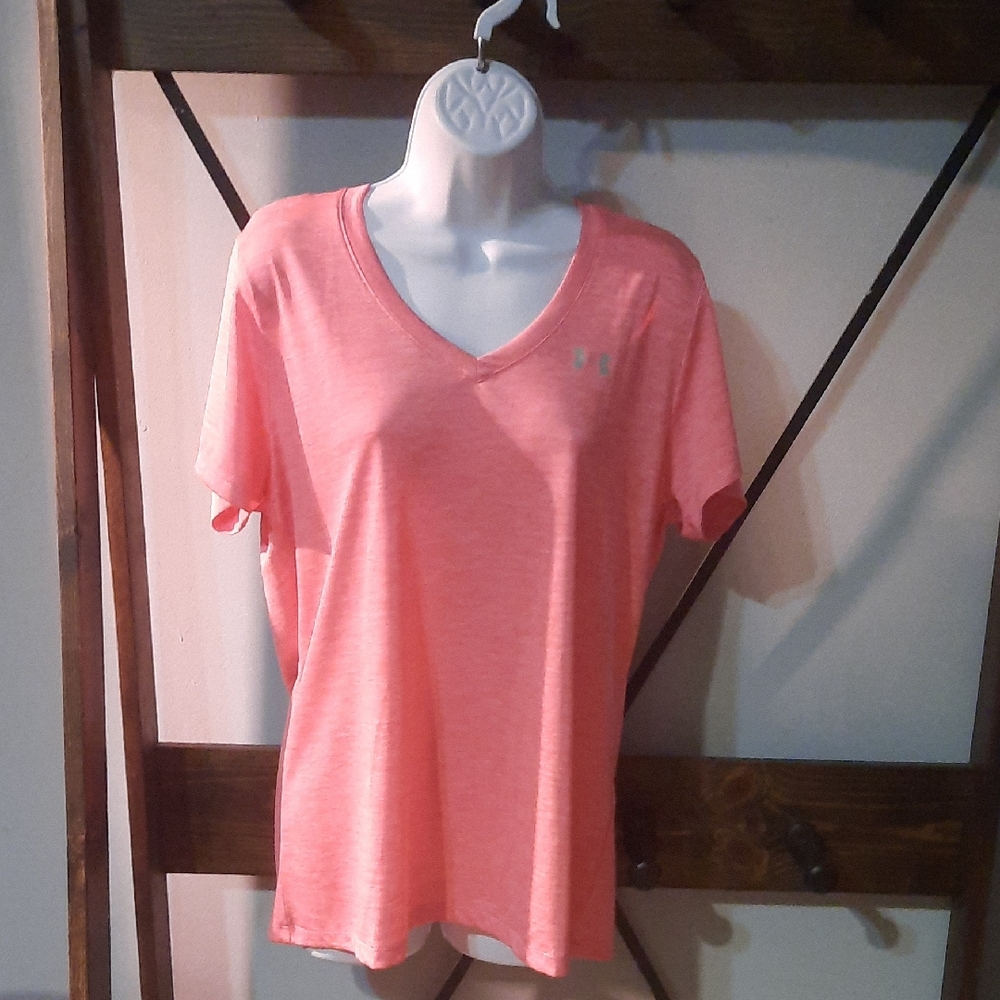 Women's Pink Under Armour V-Neck Top